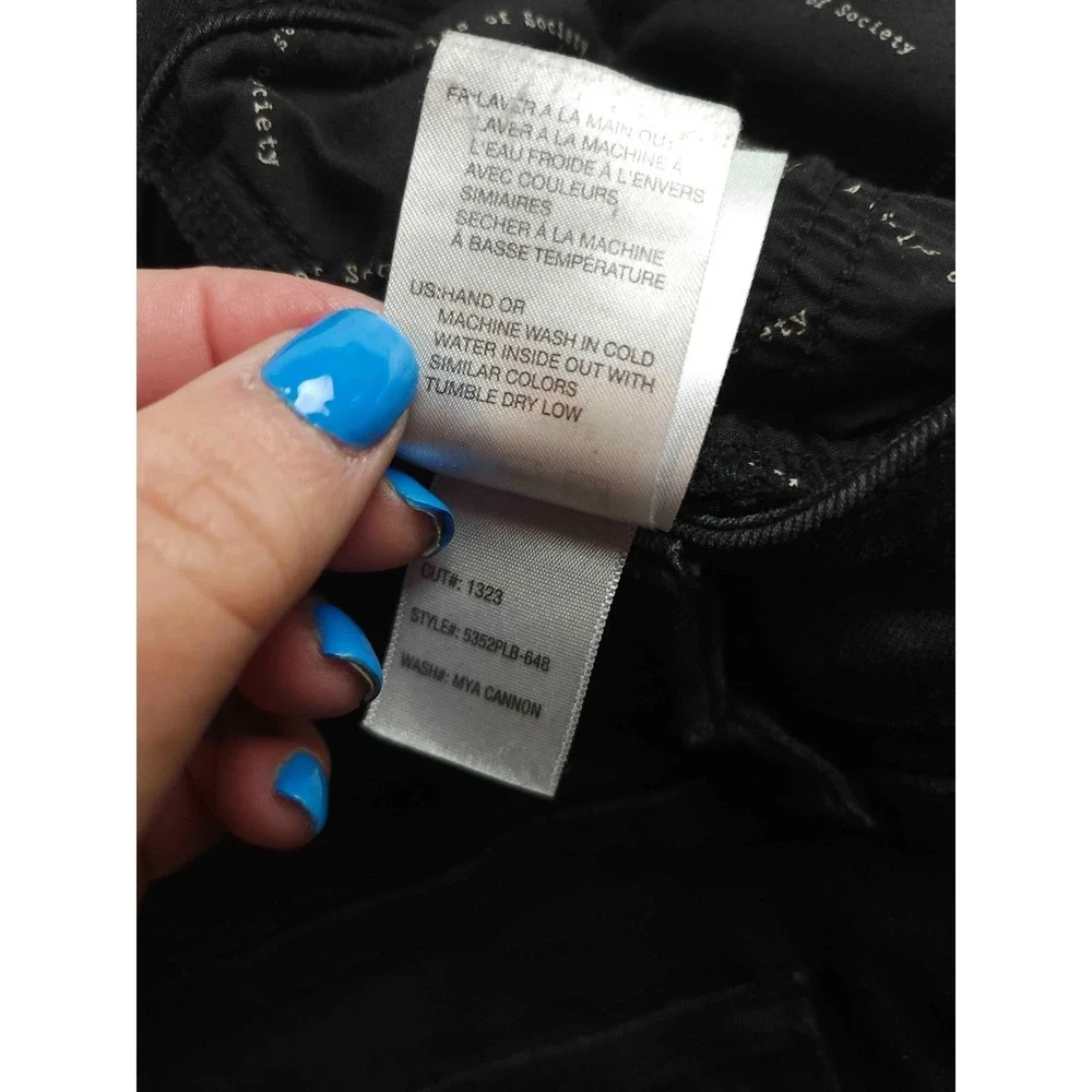 Articles Of Society Skinny Jeans Womens Size 30 Black Denim Mya Cannon Pockets‎